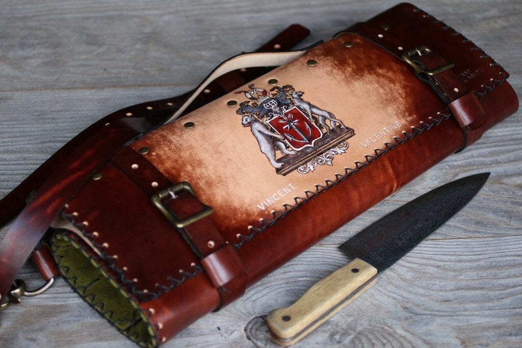 Custom Family Crest Chef's Knife Roll