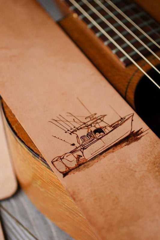 Custom Fishing Boat Guitar Strap