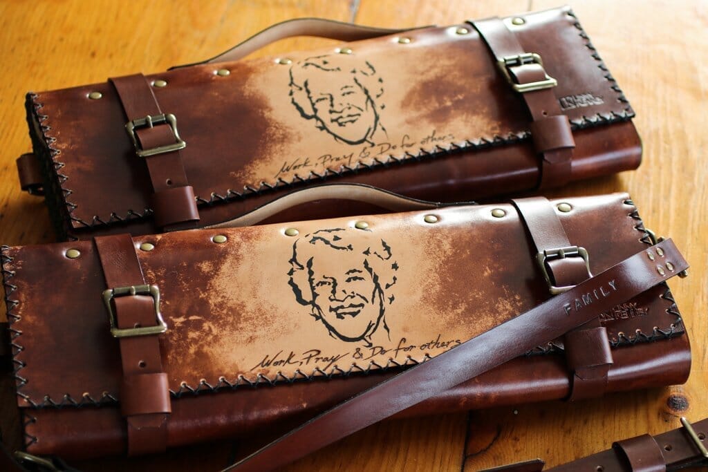Custom Italian Leather Knife Roll