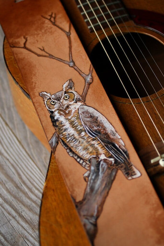 Custom Owl Guitar Strap