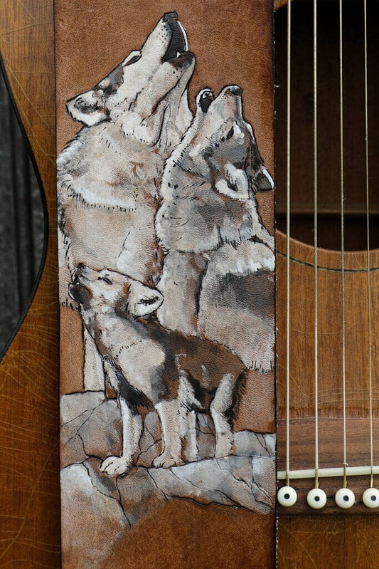 Howling Wolves Custom Guitar Strap