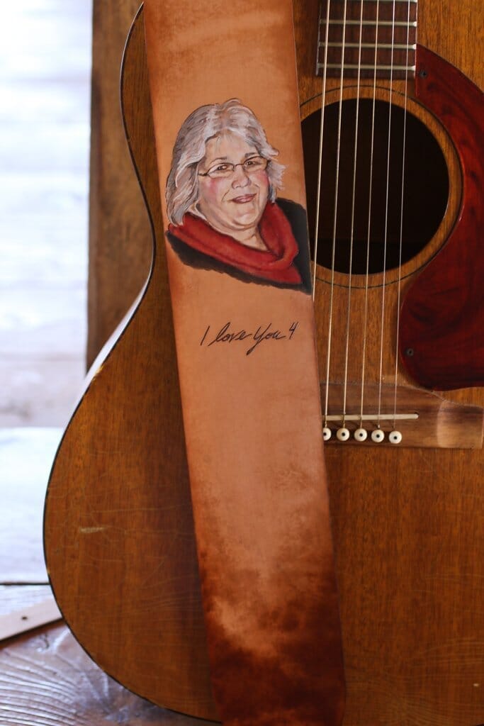 I Love You 4 - Custom Leather Guitar Strap
