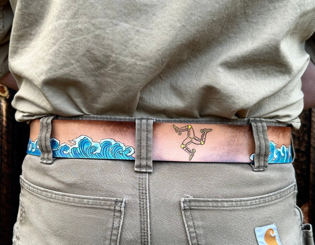 Isle Of Man Custom Leather Belt