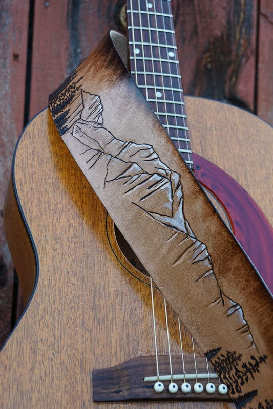Rocky Mountains and Forest Guitar Strap