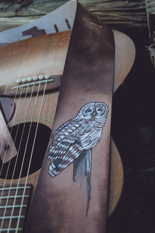 The Barred Owl Custom Guitar Stap