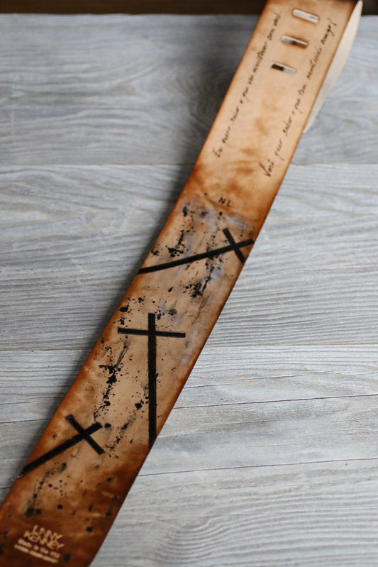 Three Crosses guitar strap