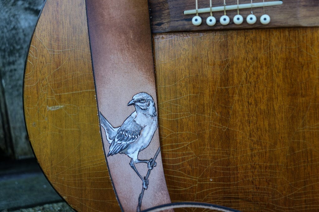 Tree and Mockingbird Custom Guitar Strap
