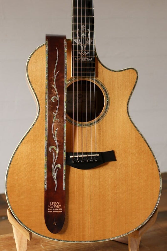 Vine Inlay Guitar Strap