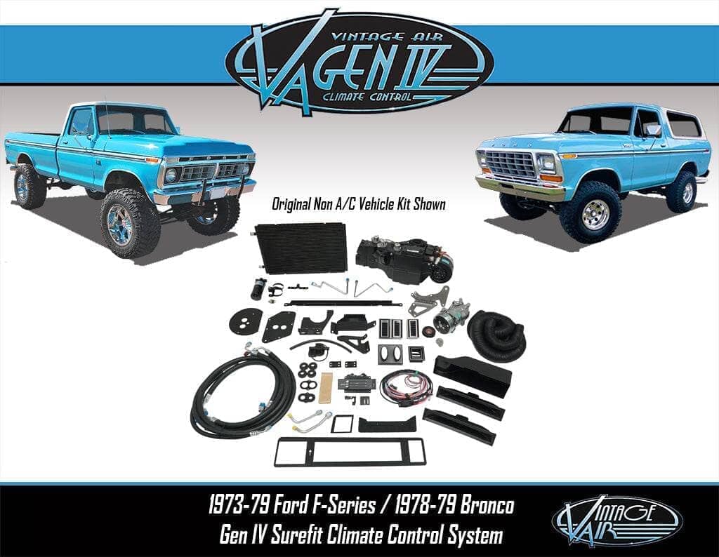 VINTAGE AIR ANNOUNCES NEW AIR CONDITIONING SYSTEM FOR THE 1973-79 FORD F-100 AND 1978-79 BRONCO